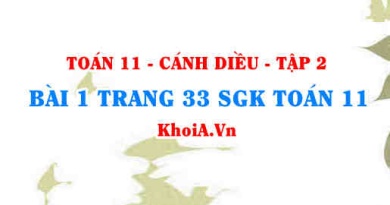 Bài 1 trang 33 Toán 11 tập 2 Cánh Diều